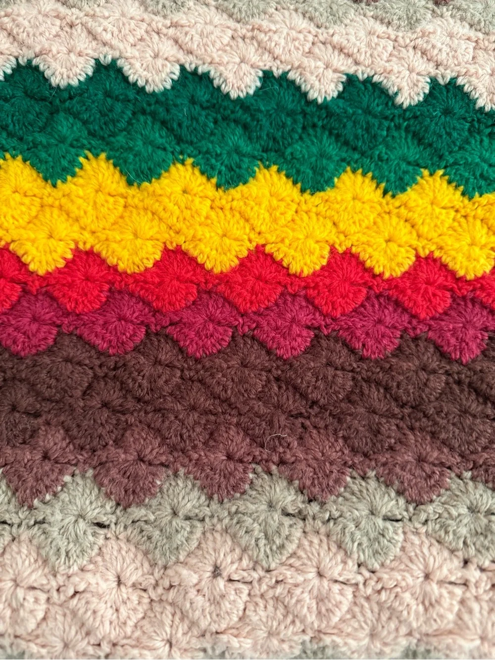 Handcrafted Multicolor Crochet Throw Blanket - Cozy Home Accent